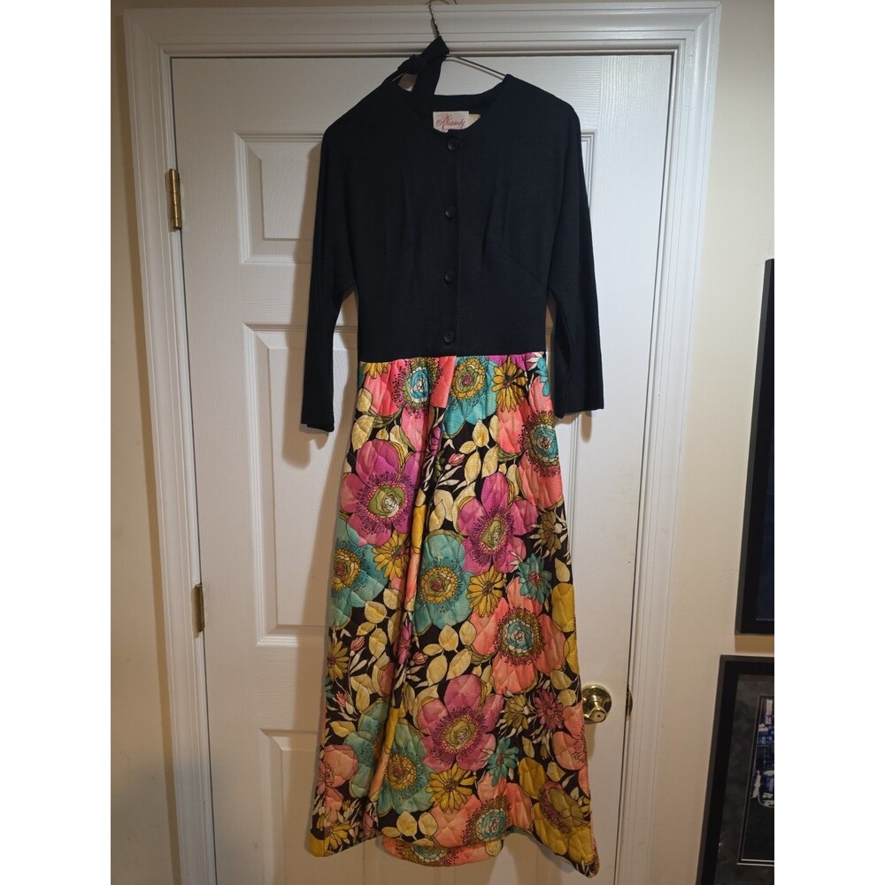 Vintage MCM 60's Rhapsody By Glazier Floral Dress